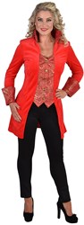 Damesjas Markiezin Rood