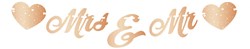 Letterslinger Bruiloft Mr & Mrs Rosé Goud