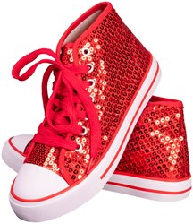 Pailletten Sneakers Rood