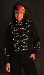 Damesjas Helena Zwart-Goud met LED-verlichting