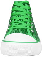 Pailletten Sneakers Groen (voorkant)