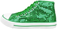 Pailletten Sneakers Groen (zijkant)