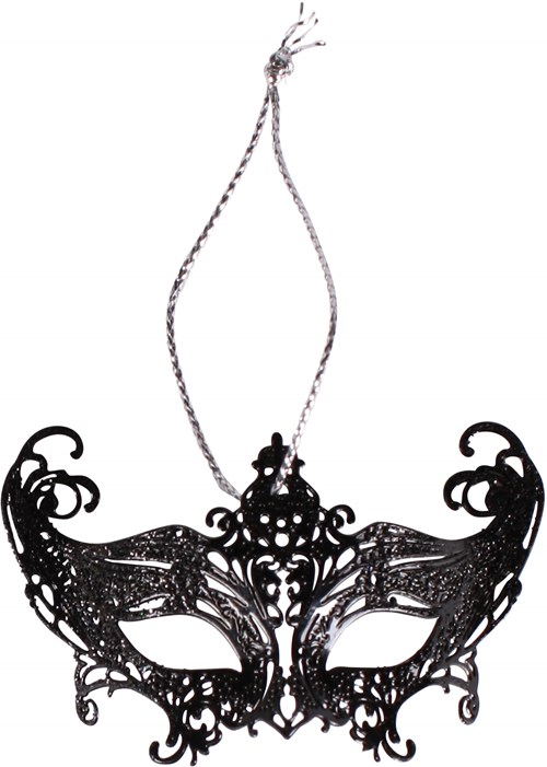 Venetiaans Masker Mini Hanger Zwart
