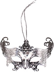 Venetiaans Masker Mini Hanger Zilver