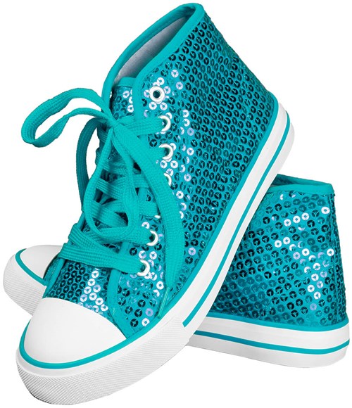 Pailletten Sneakers Turquoise