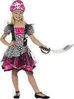 Piratenjurkje Pink-Zwart voor meisjes
