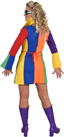 Damesjurkje Seventies Rainbow (achterkant)
