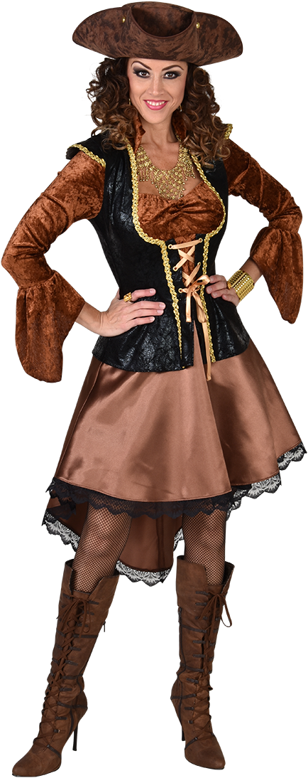 Kostuum Piraat Dames Mt.M - Ooms Feestwinkel