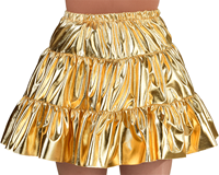 Dames Rok Folie Metallic Goud