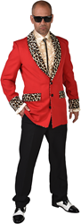 Pooier Colbert Rood-Panter voor heren - Jaren 50