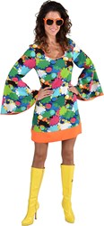 Disco Seventies Jurkje Flowers voor dames