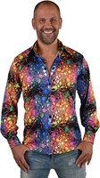 Heren Disco Seventies Shirt Colourdrops
