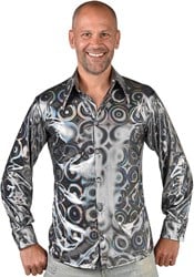 Zilveren Blouse Heren Hologram Cirkel