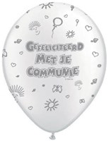 Ballonnen Communie parelmoer 8st