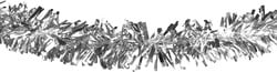 Brandvertragende Folie Draaiguirlande Zilver 10m (Ø 20cm, PVC)
