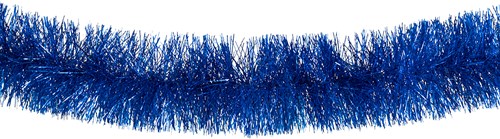 Brandvertragende Folie Draaiguirlande Blauw Fijn 5m