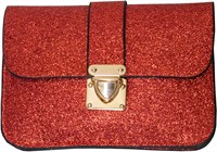 Glitter Enveloptasje met Hengsel Rood (Clutch)