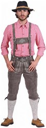 Lederhose Kniebund Grijs (rundleer) 