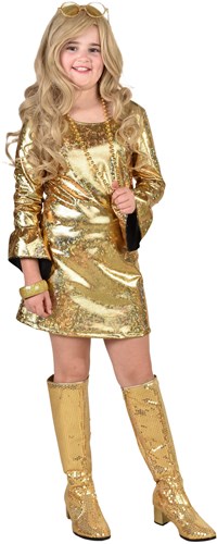 Disco Jurkje Goud voor Meisjes