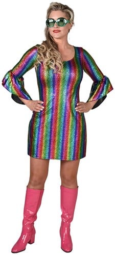 Disco Jurk Regenboog