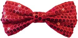 Pailletten Strikje Rood 