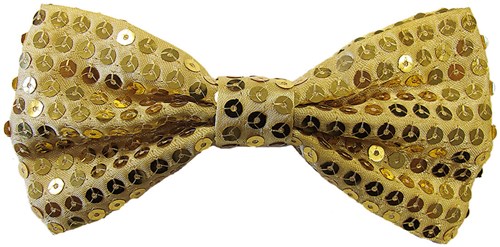 Pailletten Strikje Goud 