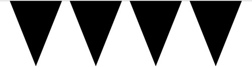 Vlaggenlijn Zwart (10m)