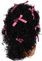 Dames Pietenpruik Pepita Wetlook met Roze Strikjes (achterkant)
