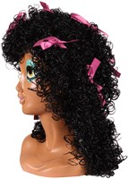 Dames Pietenpruik Pepita Wetlook met Roze Strikjes (zijkant)