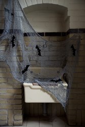 Halloween Decoratiedoek met Vleermuizen - 150x75cm