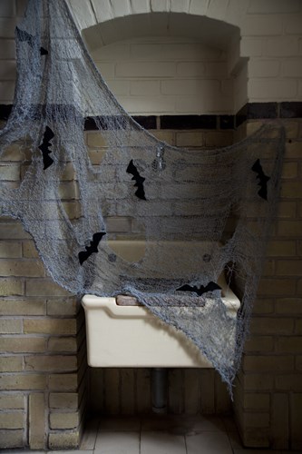 Halloween Decoratiedoek met Vleermuizen - 150x75cm