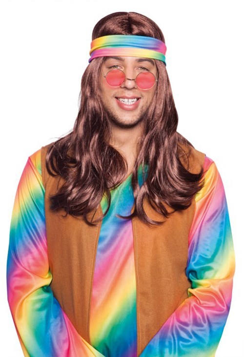 Hippie Pruik Bruin met Hoofdband-2