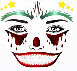 Halloween Gezichts Tattoo Joker