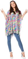 Hippie Poncho Seventies Tie-Dye (1)