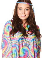 Hippie Poncho Seventies Tie-Dye (detail)