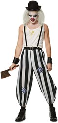 Killer Clown Kostuum Zwart-Wit