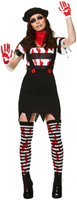 Damesjurkje Zombie Mime Speelster