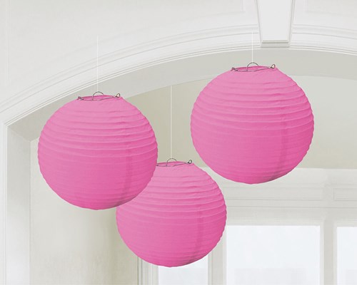Lampionnen Pink 3st - 24cm