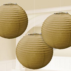 Lampionnen Goud 3st - 24cm
