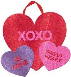 Decoratie Hanger Hart Glitter
