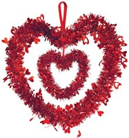 Hangdecoratie Dubbel Hart - 30x30cm