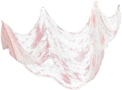 Halloween Decoratiedoek Wit met Bloed - 76x228cm