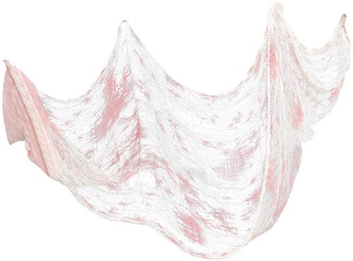 Halloween Decoratiedoek Wit met Bloed - 76x228cm