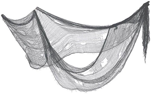 Halloween Decoratiedoek Grijs - 76x228cm