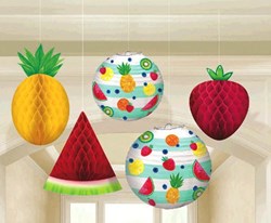 Honeycomb en Lampion Set Summer Fruit - 5-dlg