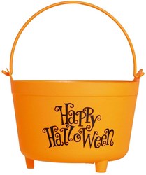 Heksenketel Happy Halloween Oranje (30cm)