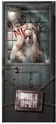 Halloween Deurdecoratie Psycho - 80x200cm