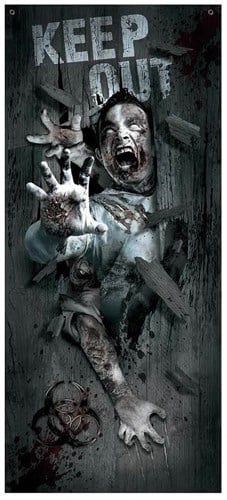 Halloween Deurdecoratie Zombie Attack Polyester (78x180cm)