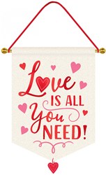 Hangdecoratie Canvas Love Is All You Need