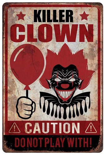 Halloween Bord Killer Clown - 24x36cm